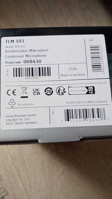 Лучший микрофон NEUMANN TLM 103! Оригинал!!!