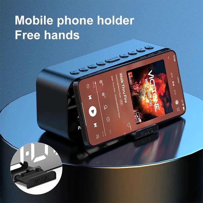 Radio cu ceas digital cu boxa incorporata și bluetooth