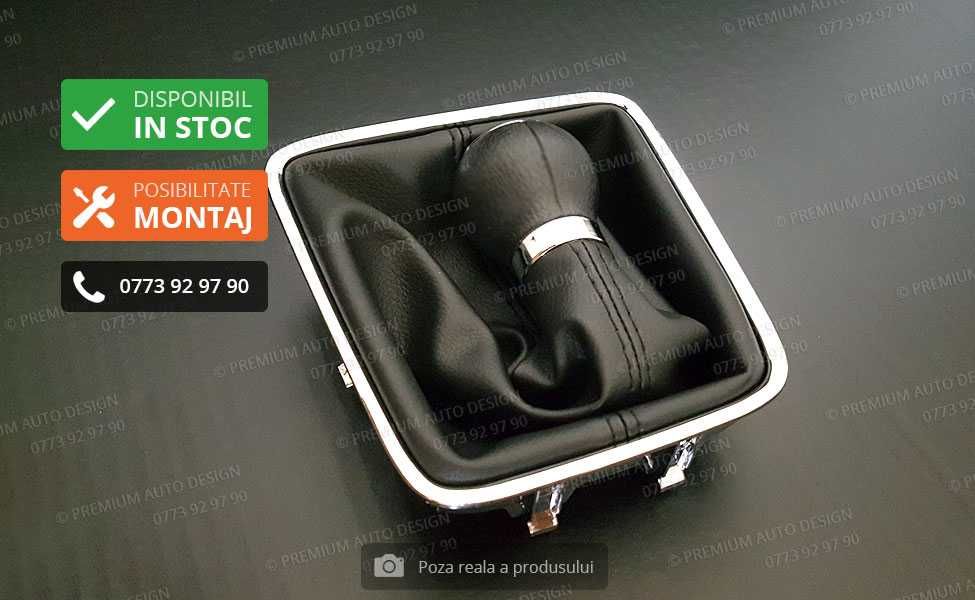 Schimbator viteze PIELE NATURALA - VW Tiguan / Golf Plus