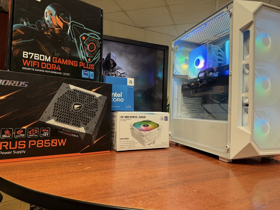 Геймърски компютър, full hd, Intel i5 14th, rtx 3080, 16gb, nvme