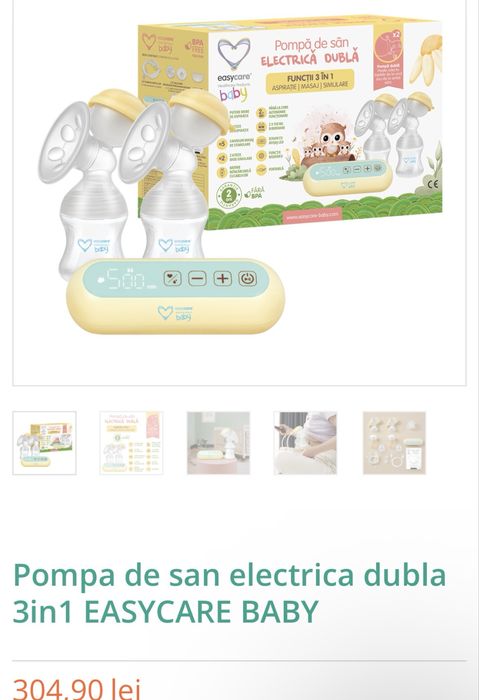 Pompa de san electrica dubla 3in1 EASYCARE BABY