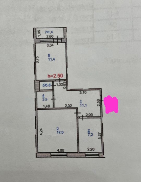 Продам 2 комн квартиру