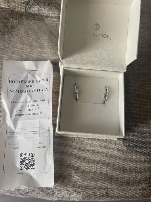 Чисто нови обеци Nomination с 2 години гаранция