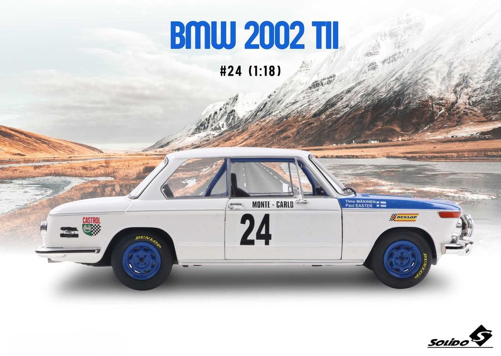 BMW 2002 TI Rallye Monte Carlo 1969 1/18 Solido