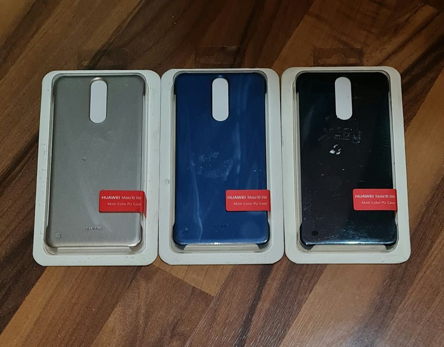 Husa noua si sigilata originala Huawei PU Case Mate 10 Lite set 2 buc