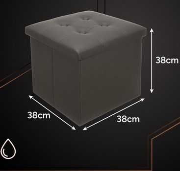 Табуретка 3в1 тайник, стол, и домашна стълба - сиво или черно