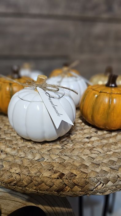 Декоративна керамична тиква с капаче