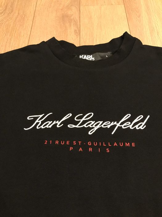 Оригинална унисекс блуза Karl Lagerfeld, черна, размери: L и XL