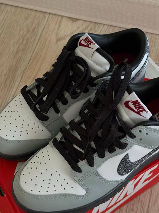 Кроссовки Nike dunk low glitter swoosh