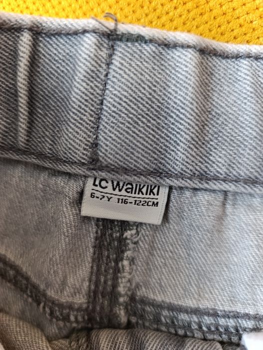 Детски дънки, светло сив деним, прави, ш-ка талия, размер 116-122 см