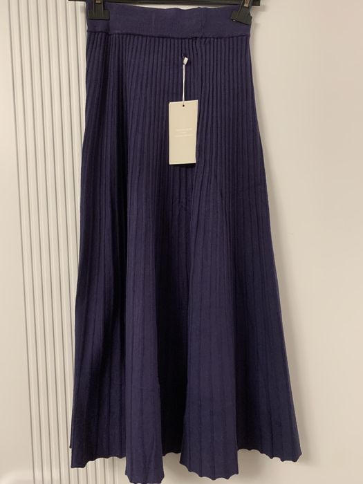 Vand fusta plisata albastru gri deosebita