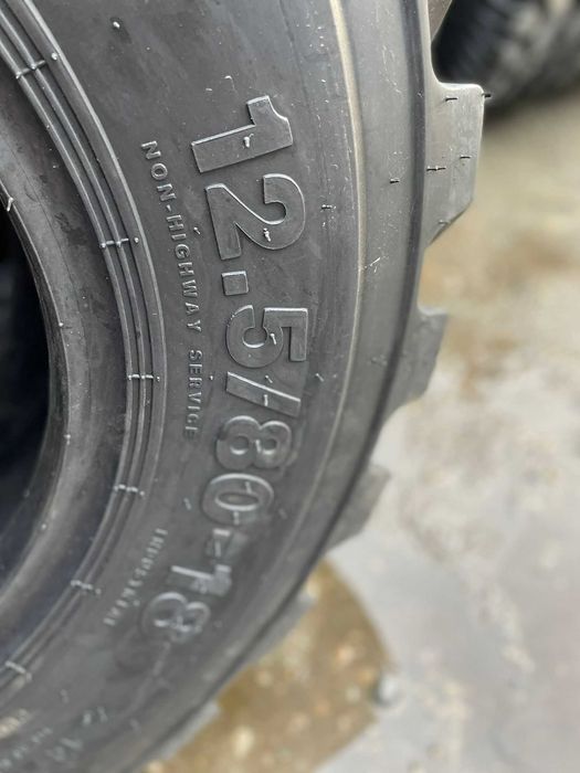 12.5/80-18 Anvelope noi de buldo fata cu 14pliuri garantie Cauciucuri