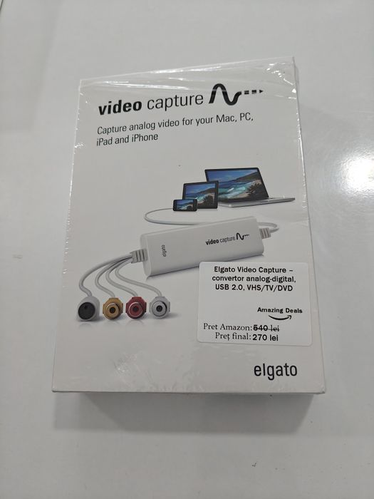 Placa de Captură Elgato ,convertor analog-digital