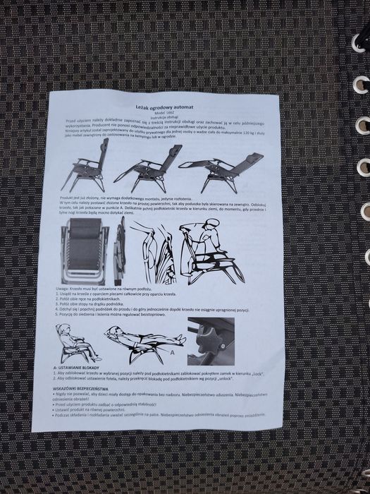 Șezlong reglabil în trei poziti