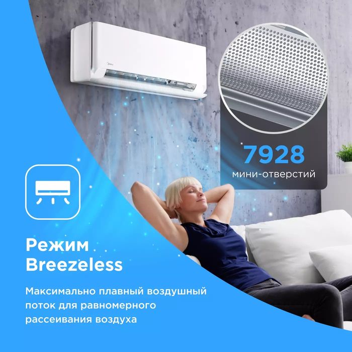 Midea BreezeleSS E— кондиционер без сквозняков, пыли и вирусов