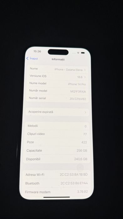 Iphone 14 pro 256 gb
