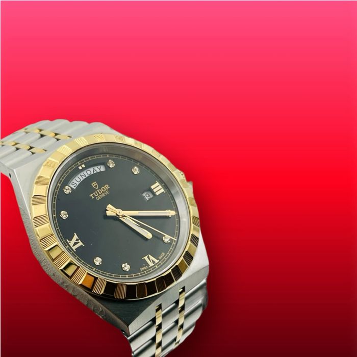 TUDOR ROYAL 41mm solid gold and diamond 90th мъжки часовник