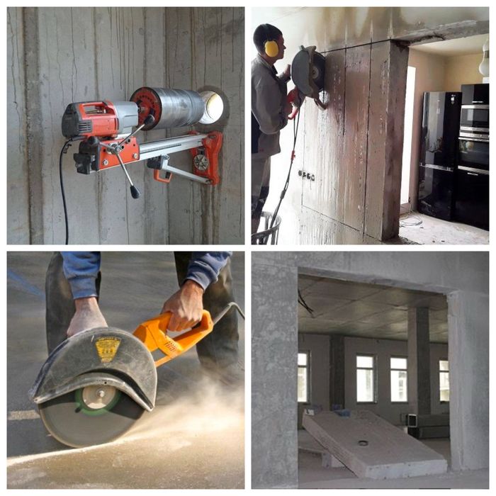 Алмазное сверление демонтаж резка перфаратор бур есык терезе ашу