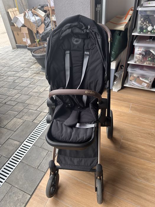 Cybex Platinum Priam 4 – Cadru Rose Gold/Brown + Scaun Sepia Black