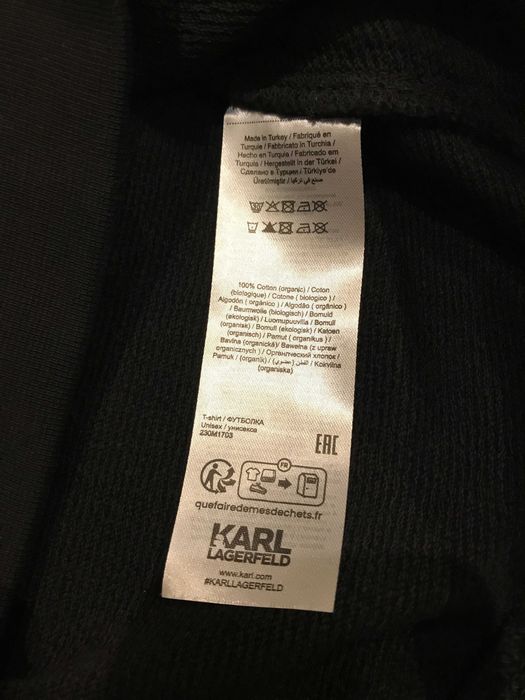 Оригинална унисекс блуза Karl Lagerfeld, черна, размери: L и XL
