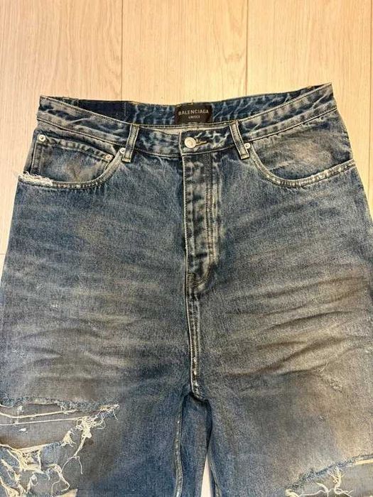Balenciaga SS23 Mud Oil Spilled Denim Baggy Jeans