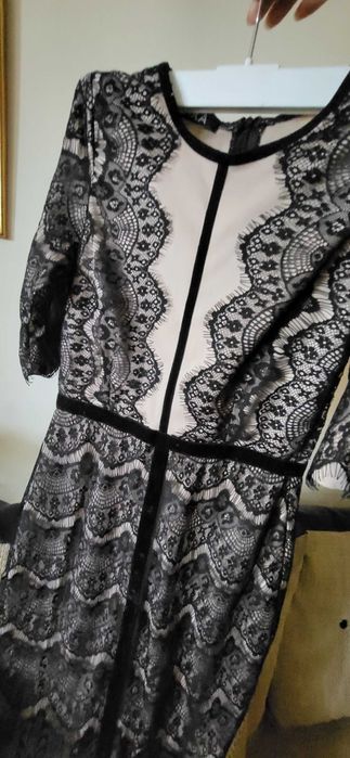 Rochie de seara, de ocazie, dantela neagra luxoasa