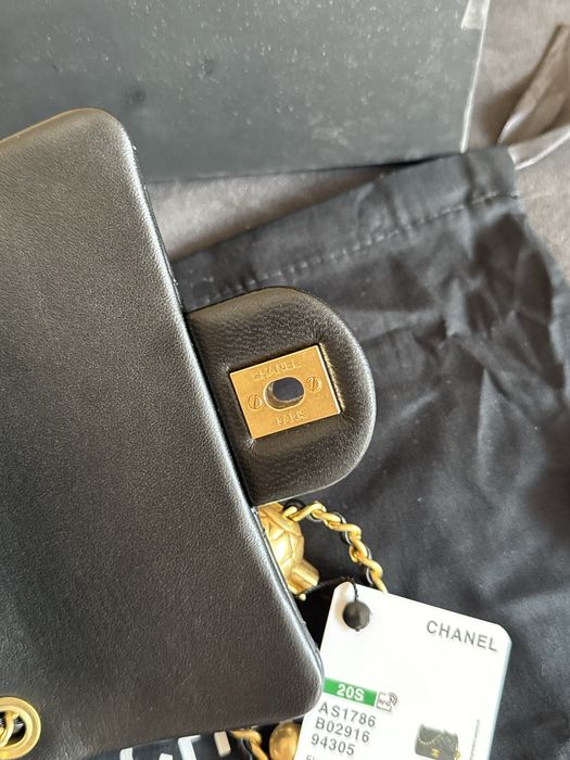 Poseta Chanel Vanity 17cm - full box/premium/crem/negru