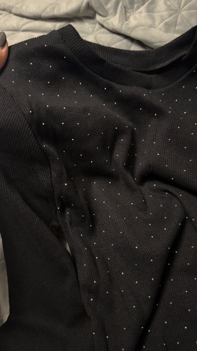 Alessa – атрактивен дамски сет в черно покрит с блестящи камъни