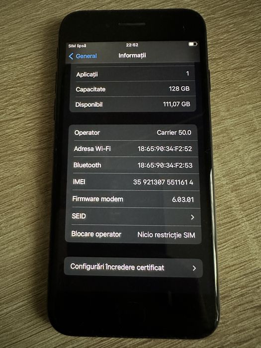 Vand iPhone 7, 128GB