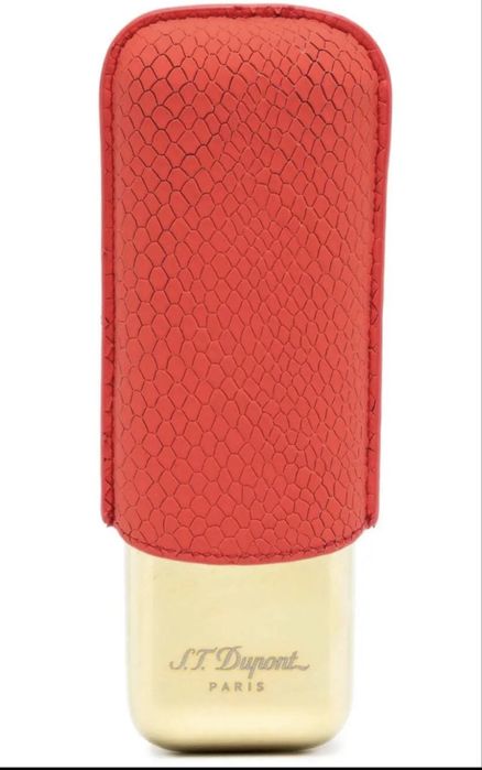 S.T. Dupont Red Leather Dragon Scales – луксозен калъф за пури