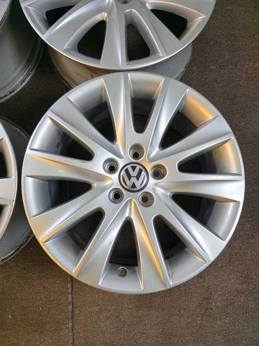 4 Jante Aliaj 5x112 17'' OEM VW Tiguan T-Roc Caddy Golf Passat Touran Sharan / Skoda Kodiaq Karoq Octavia YETI Superb 7J ET 43 !