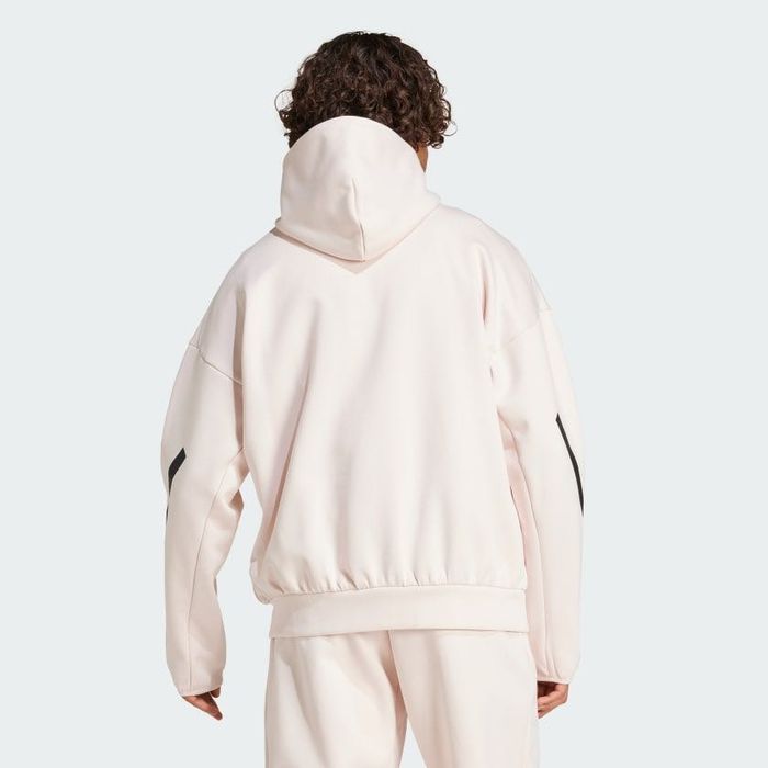 НОВ оригинален бледо розов памучен суичър ADIDAS ZNE размер L от САЩ