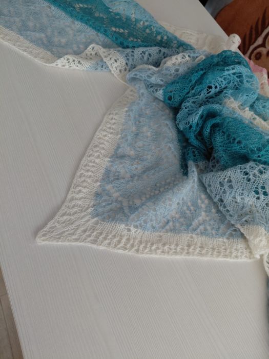 Ажурная шаль хэндмейд