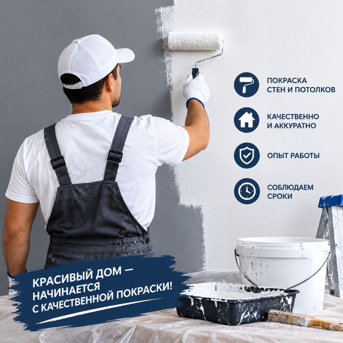 Бойаш ишлари-пот краска сепиш.уй офесларни ремонт килиш
