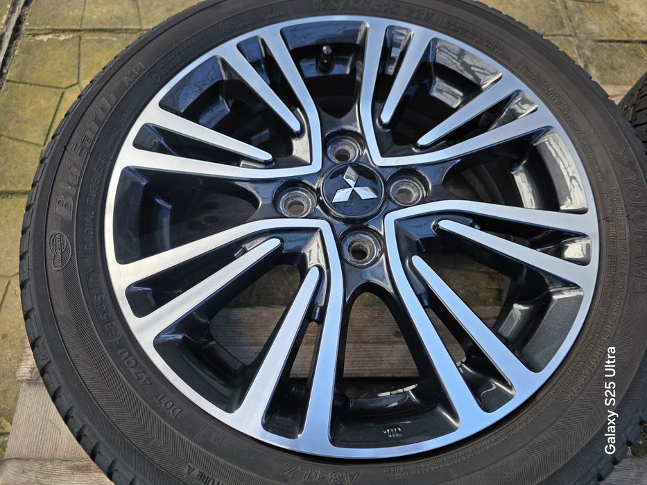 Лети джанти 15ки 4х100 Mitsubishi + летни гуми 175/55/15 Yokohama