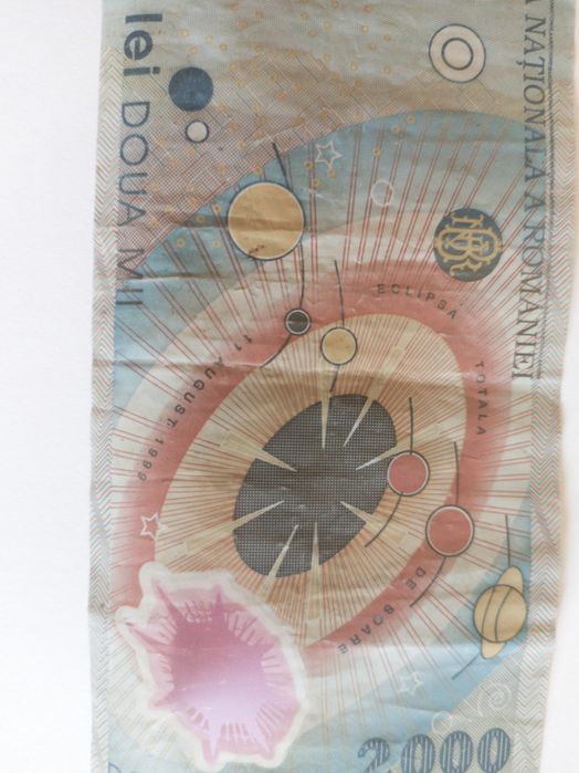 Bancnotă originală  2000lei din 1999.