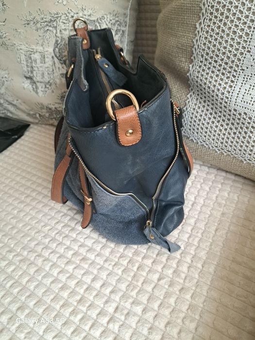 Geanta bleumarin, marime medie