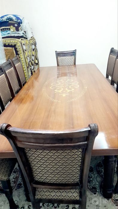 Stol stul 12 kishilik holati juda yaxshi, stolini razmeri 280*120