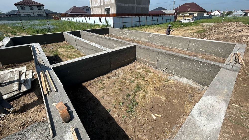 Заливка фундаментов