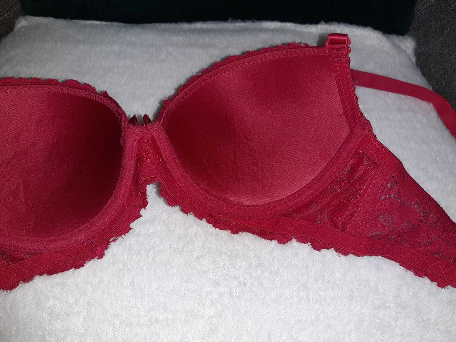 Sutien dantelat push-up roz ciclam