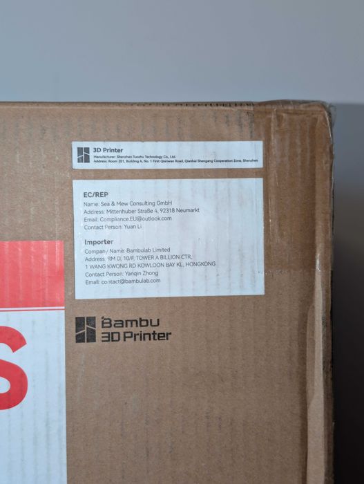 Imprimantă 3D Bambu Lab X1C - nouă, cutie sigilată