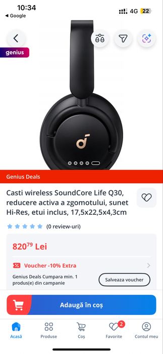 Casti Soundcore life Q30