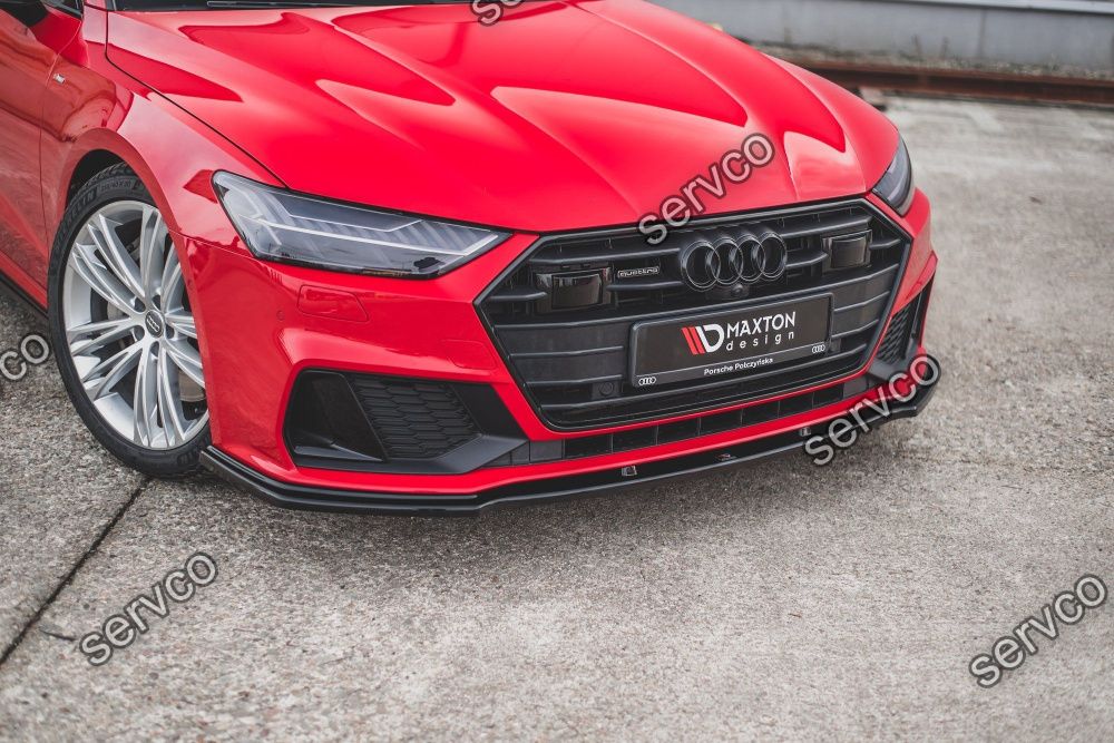Prelungire splitter bara fata Audi A7 C8 S7 facelift pachet S Line 2017- v2  Maxton Design