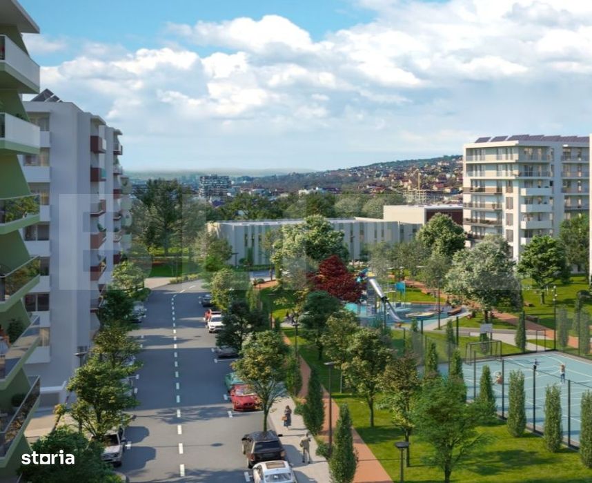 Apartament 2 camere, 59 mp, balcon 13 mp, proiect nou nZEB, zona Rivu — fotografia 3