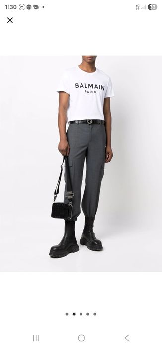 Тениска Balmain Farfetch памучна чисто нова