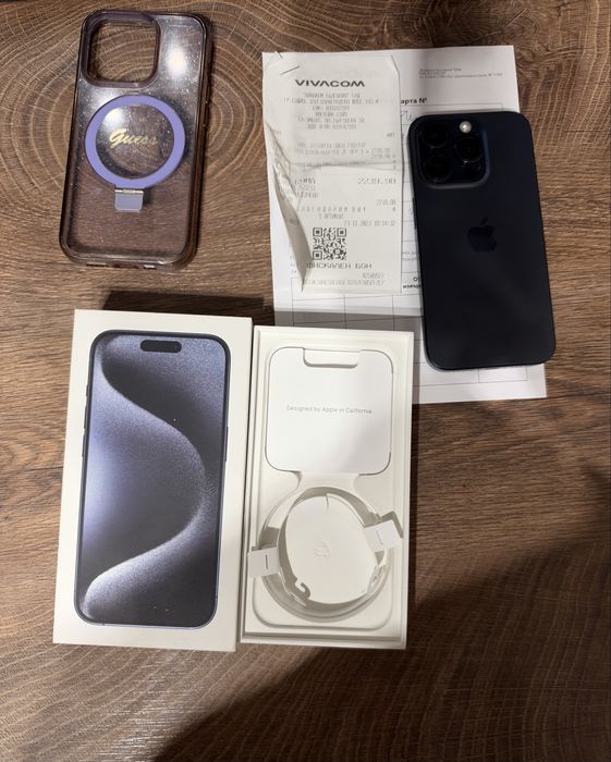iPhone 15 pro Blue titanium