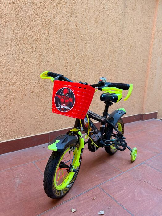 Bicicleta copii Action One, Kiddo II, 12inch, verde neon