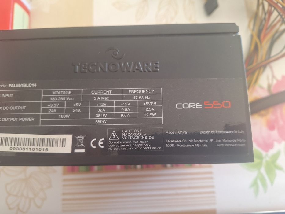 Vând sursă technoware de 550w DOAR IN IAȘI