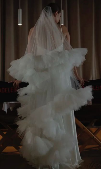 Фата бело-молочная 2,4 метра