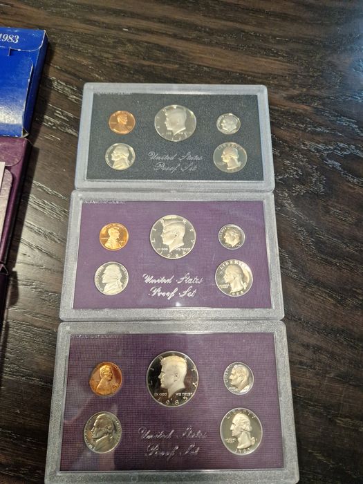 Сет монети САЩ 1983,1984 и 1985г